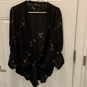 Women’s black tie top.  XL - Apt 9